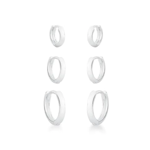 Argolinhas Lisas de prata (escolha o tamanho)