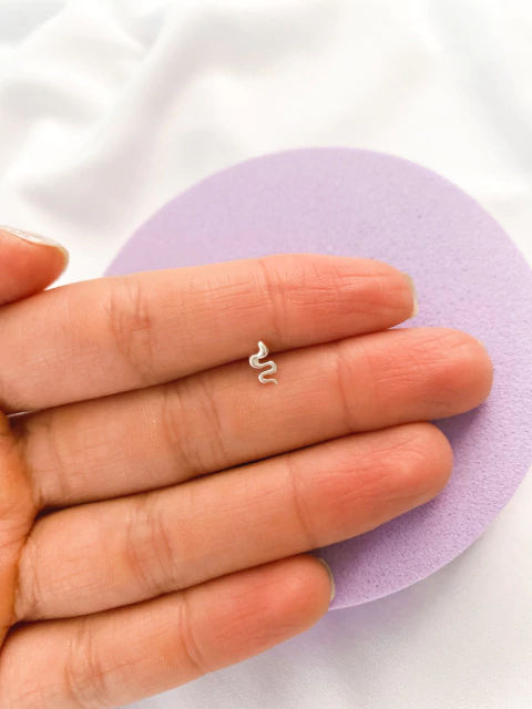 Piercing Mini Cobra de prata