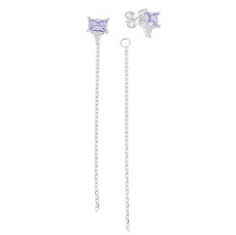 Brinco Fio Lavanda Prata 925 - comprar online