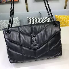 Bolsa Saint Laurent LouLou Puffer "All Black"
