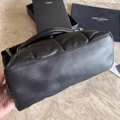 Bolsa Saint Laurent LouLou Puffer "Black&Silver" - Missconcept