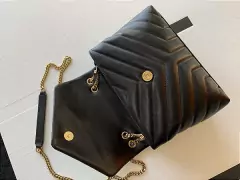 Bolsa Saint Laurent LouLou "Black&Gold" - comprar online