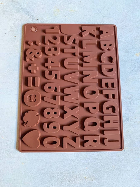 Molde silicona letras y números 4