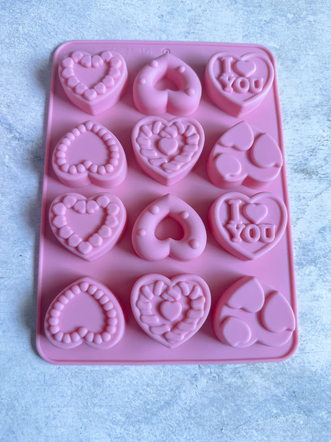 Molde silicona corazones - comprar online