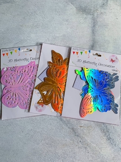 Mariposas metalizadas x 12 unidades