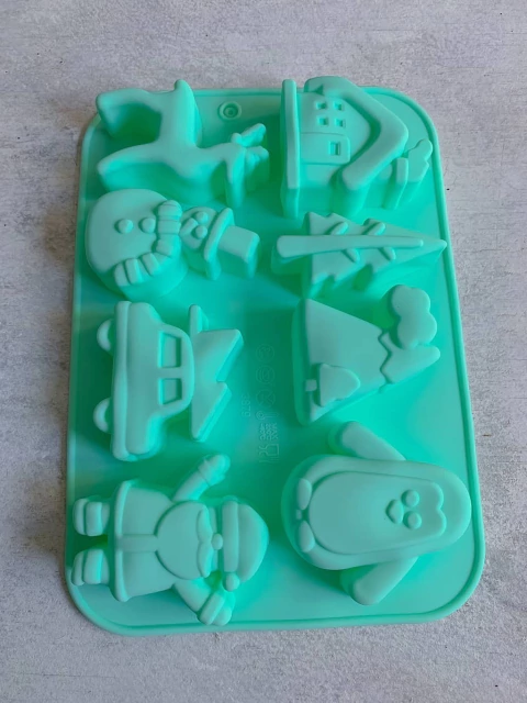 Molde silicona apto horno Navidad