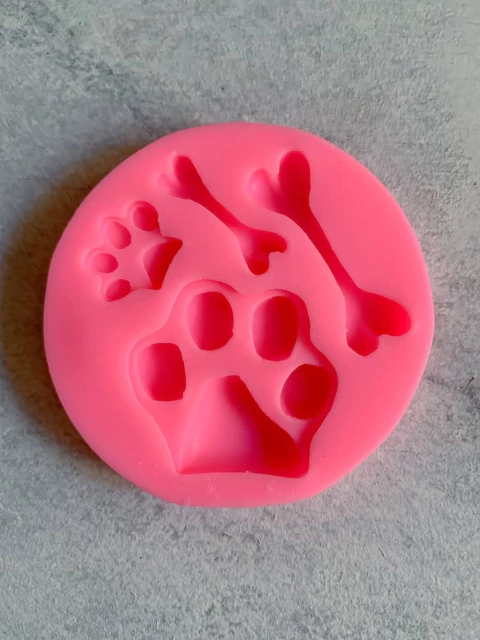 Molde silicona patitas de perro 10