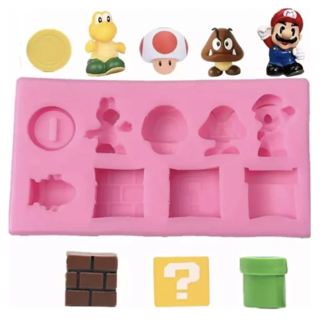 Molde silicona Mario Bros