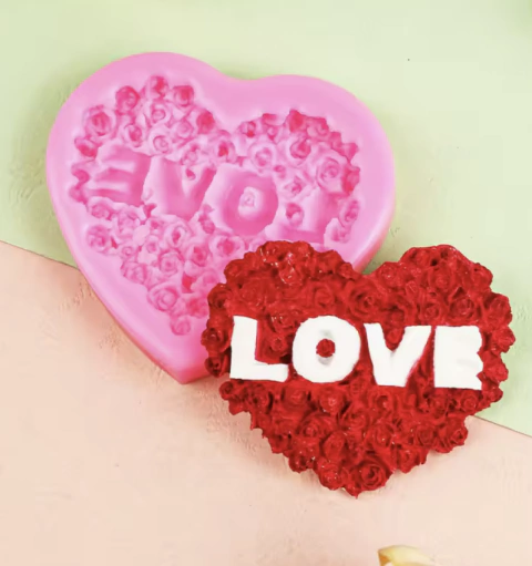 Molde silicona corazón