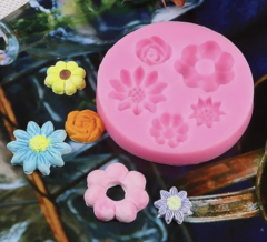 Molde silicona flores