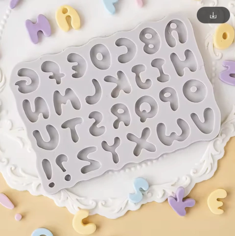 Molde silicona letras