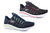 Kit 2 Pares De Tênis Caminhada Academia Runway Training Masculino - Marinho/Verde E Preto/Vermelho