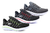 Kit 3 Pares De Tênis Caminhada Academia Runway Training Masculino - Preto/Verde E Preto/Vermelho E Grafite