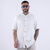 Camisa mao lino over blanca