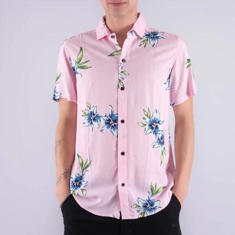 Camisa tropic rosa