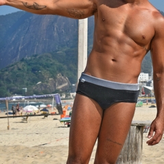 Sunga Velvet em Veludo Preto e Prata - EXODIA RIO BEACHWEAR