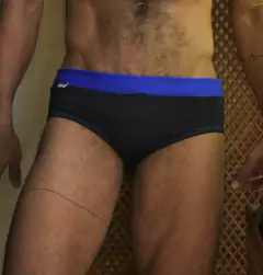 Sunga CLASSIC Boreal Sky preta com cós azul