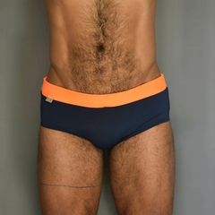 Sunga CLASSIC Sunset Sky Marinho com cós Laranja - EXODIA RIO BEACHWEAR