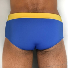 Sunga CLASSIC Summer sky azul com cós amarelo - EXODIA RIO BEACHWEAR