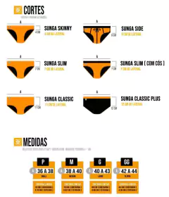 Sunga CLASSIC PLUS Cinza chumbo com cós azul marinho - EXODIA RIO BEACHWEAR