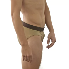 Sunga Slim areia com cós marrom - comprar online