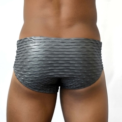 Sunga Classic Fish Scales Silver em jacquard texturizado prata - loja online