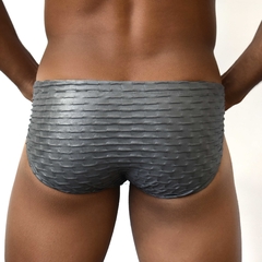 Sunga Slim Fish Scales Silver em jacquard prata na internet