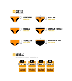 Sunga Slim areia com cós marrom