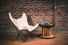 Sillon BKF de Cuero de Oveja Tipo Bucle