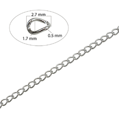 Cadena de Acero 0.50 mm x Metro (Mod.C)