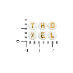 Plastico Plano Blanco Letras Doradas 7mm - comprar online