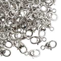 Mosqueton Corazon Liso 27 MM Niquel - comprar online