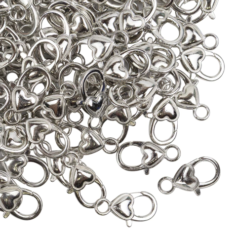 Mosqueton Corazon Liso 27 MM Niquel - comprar online