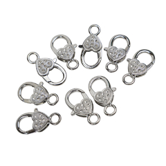 Mosqueton Corazon con Puntos 27 MM Niquel - comprar online