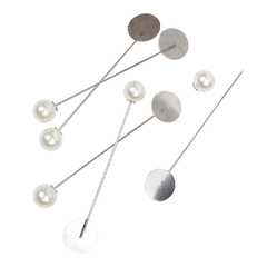 Pin Solapero Prendedor Con perla (76MM + 12MM)