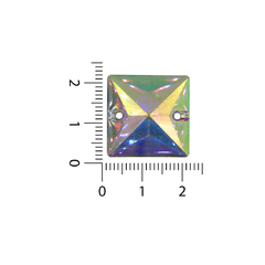 Gemas Tornasoladas Cuadrada 22 mm x 20/50 unidades - comprar online