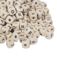 Imagen de Madera Cuadrada Letra Negra 8MM