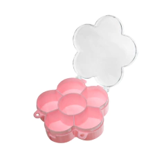Caja Plástica Flor Rosa Redonda 6 Divisiones - comprar online