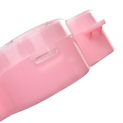 Caja Plástica Flor Rosa Redonda 6 Divisiones - ALMACEN DE ARMADO