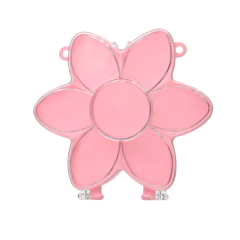 Caja Plástica Flor Rosa en Punta 7 Divisiones