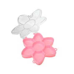 Caja Plástica Flor Rosa en Punta 7 Divisiones