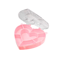 Caja Plástica Corazon Rosa 7 Divisiones - comprar online