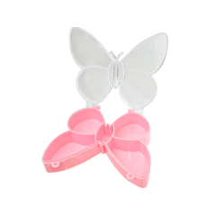 Caja Plástica Mariposa Rosa 5 Divisiones - comprar online