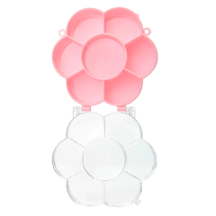 Caja Plástica Flor Rosa Chica 7 Divisiones - tienda online