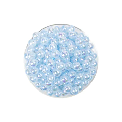 Bolita Lisa Tornasol con Glitter 8 mm - ALMACEN DE ARMADO