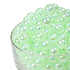 Bolita Lisa Tornasol con Glitter 8 mm