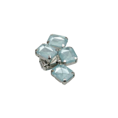 Gemas Engarzada Opalina Rectangular 08x10 mm - comprar online