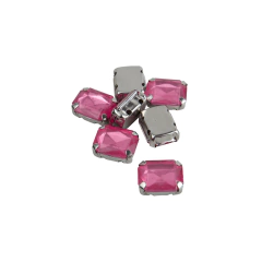 Gemas Engarzada Opalina Rectangular 08x10 mm - comprar online
