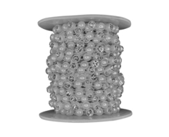 Pasamaneria Plastica Perlada Blanca Con Strass