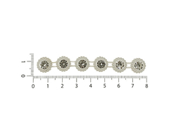 Metro Pasamaneria Plastica Perlada Natural Con Strass - comprar online